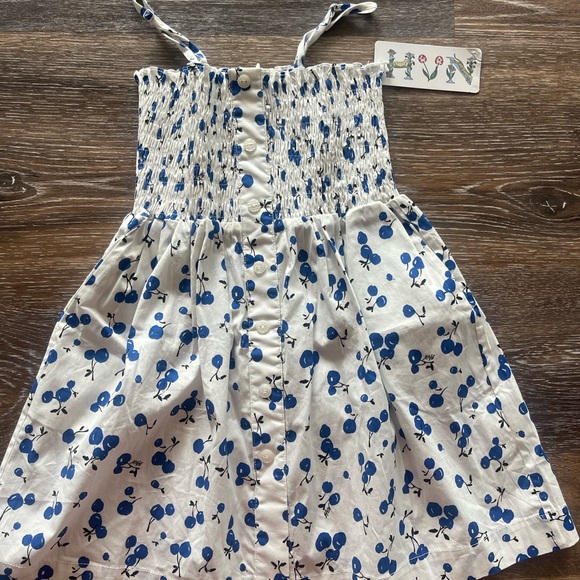 New!! Kids Laura stretchy Cotton Dress - Blue Cherry - HVN - Picture 2 of 7